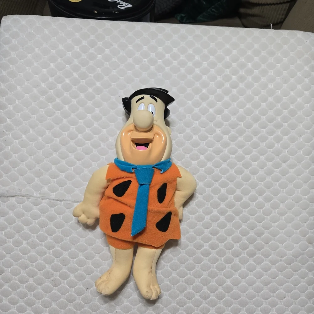 THE FLINTSTONES VINTAGE PEDRO Cartoon Character Plush Doll with Orange Outfit